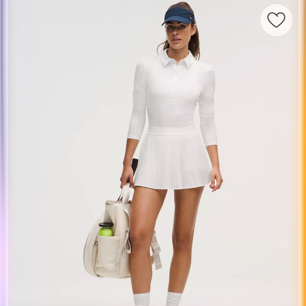 lululemon White Pleat to Street Tennis Skort